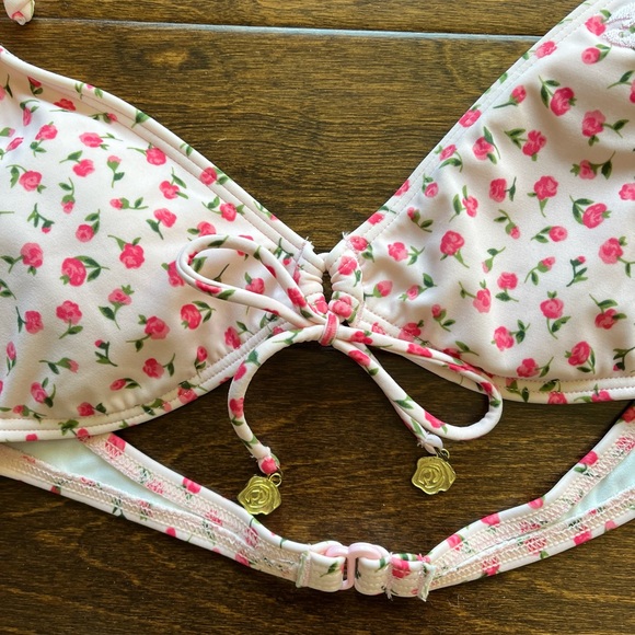NWT Y2K BILLABONG PINK ROSEBUD BIKINI SIZE LARGE - Picture 6 of 11